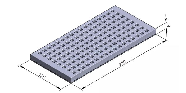 Hydro-Omni Grasbetontegel tekening
